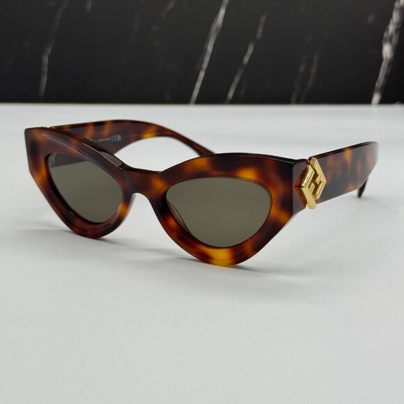 NEW FENDI FE40146I 53N HAVANA SUNGLASSES WOMEN FENDI - Picture 2 of 12